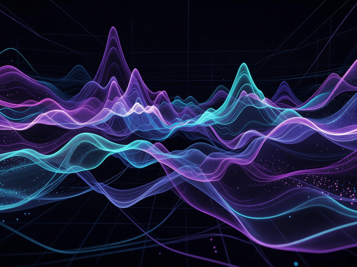 Abstract AI Search Algorithm Graphical Waves