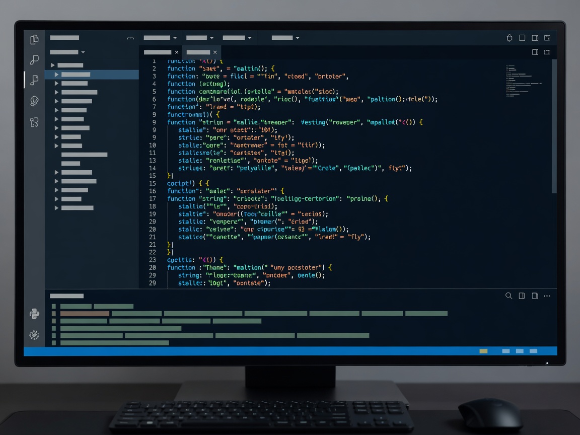 Code Editor Screen showcasing Python Scripting